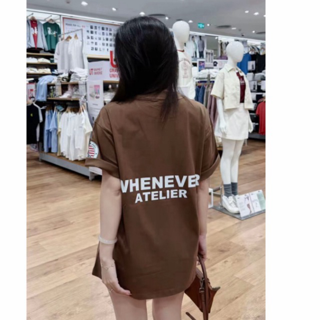 Áo Thun Nam Nữ Form Rộng Whenerver Chất Vải Cotton 2 Chiều Dày Dặn Đủ Tag Chuẩn Hình
