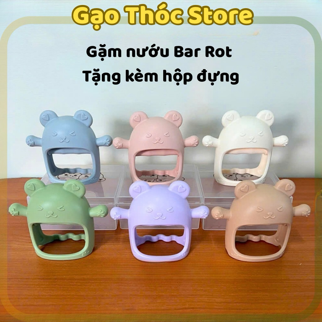 [ TẶNG KÈM HỘP ĐƯNG] Gặm nướu cầm tay Bar Rot cho bé, Hàng cao cấp chính hãng Bar Rot