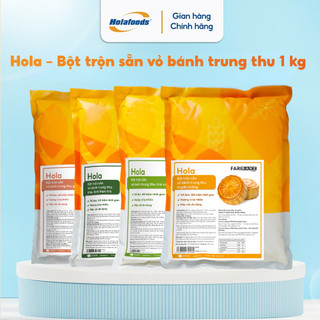 Bột trộn sẵn vỏ bánh trung thu Hola nhãn hiệu FariBake từ Farina 1kg - Công thức chuẩn vị, dễ chế biến, bền màu