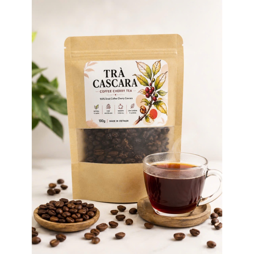 Trà Cascara – Trà Vỏ Cà Phê Arabica – Coffee Cherry Tea – Túi 100g  - Cold Brew -Say Coffee