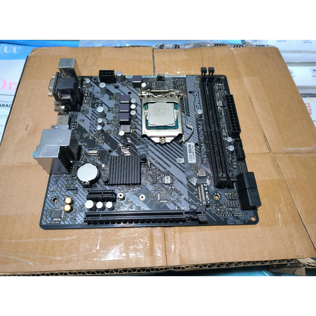 CPU Intel i5-9600 + AsRock H370M-HDV/M.2 (Đã qua sử dụng)
