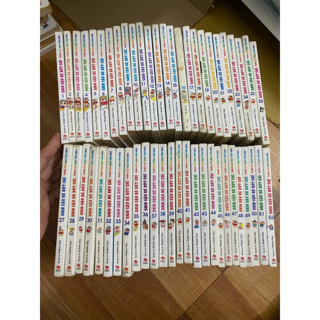 (màu) Full bộ 52q vở Shin Cậu Bé Bút Chì tập 1-52 trang màu