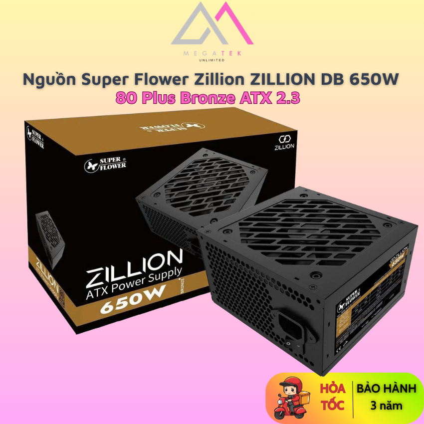 Nguồn máy tính SuperFlower ZILLION DB 650W - 750W 80 Plus Bronze | Bảo hành 36 tháng