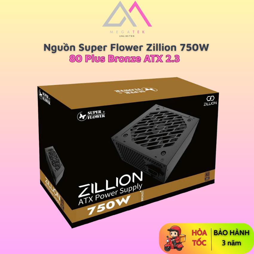Nguồn máy tính SuperFlower ZILLION DB 650W - 750W 80 Plus Bronze | Bảo hành 36 tháng