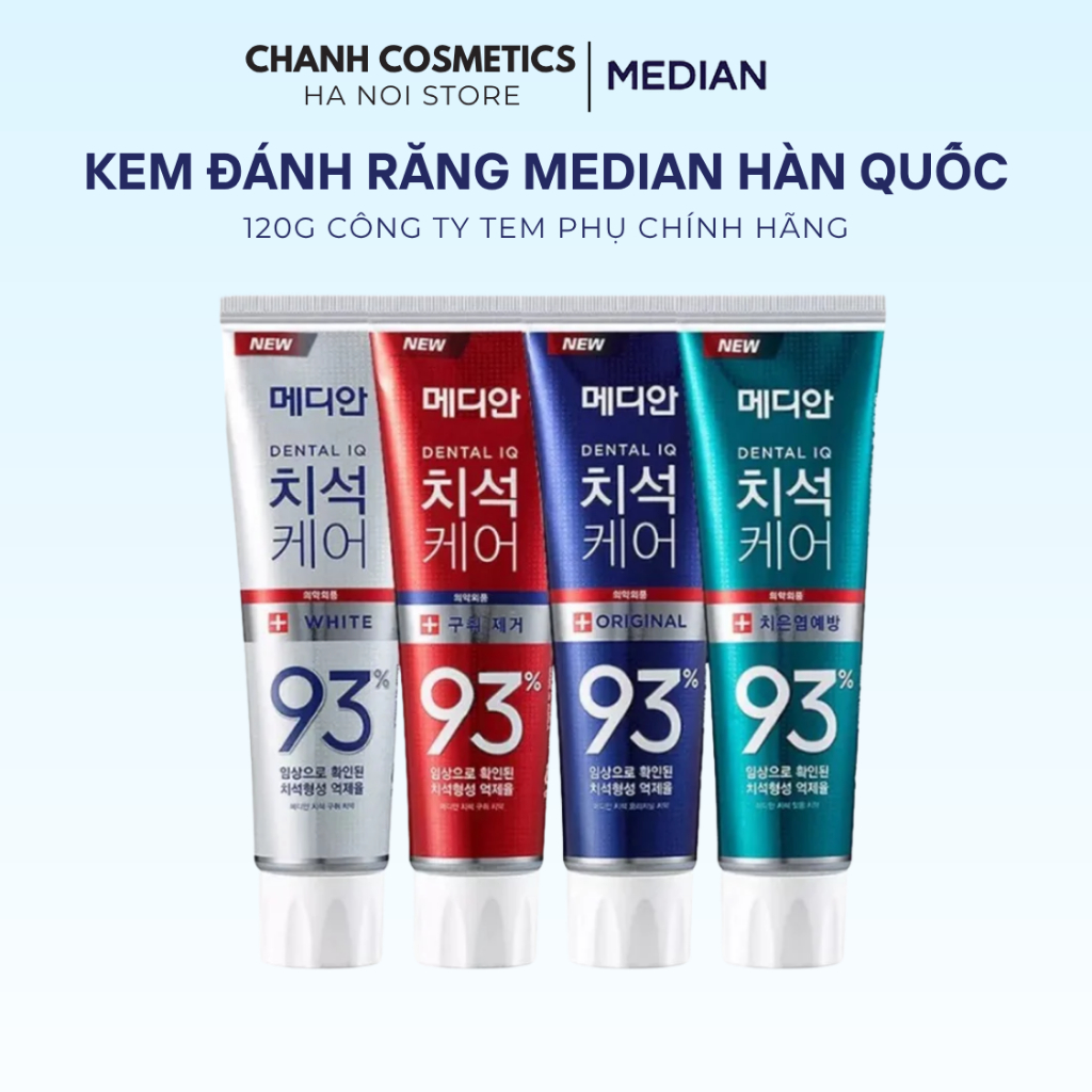 Kem Đánh Răng MEDIAN DENTAL IQ 93% 120g - MEDIAN GUM SCIENCE 87% - 93% 120g CHANH COSMETICS