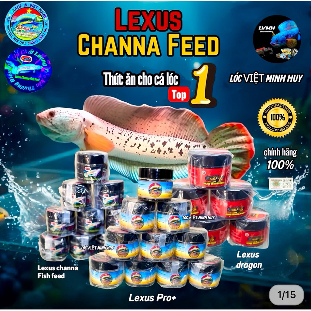 Cám lexus channa fish feed-lexus pro+ -Lexus dragon pow Thức ăn lóc cảnh…