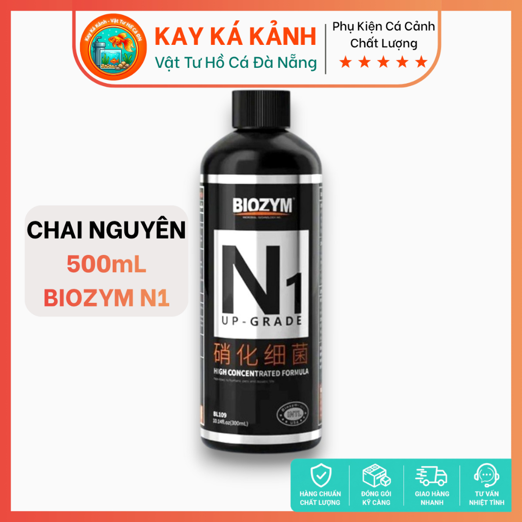 Vi Sinh Biozym N1 500ml | Làm Trong Nước Hồ Cá, Ổn Định Nước Bể Cá Thủy Sinh