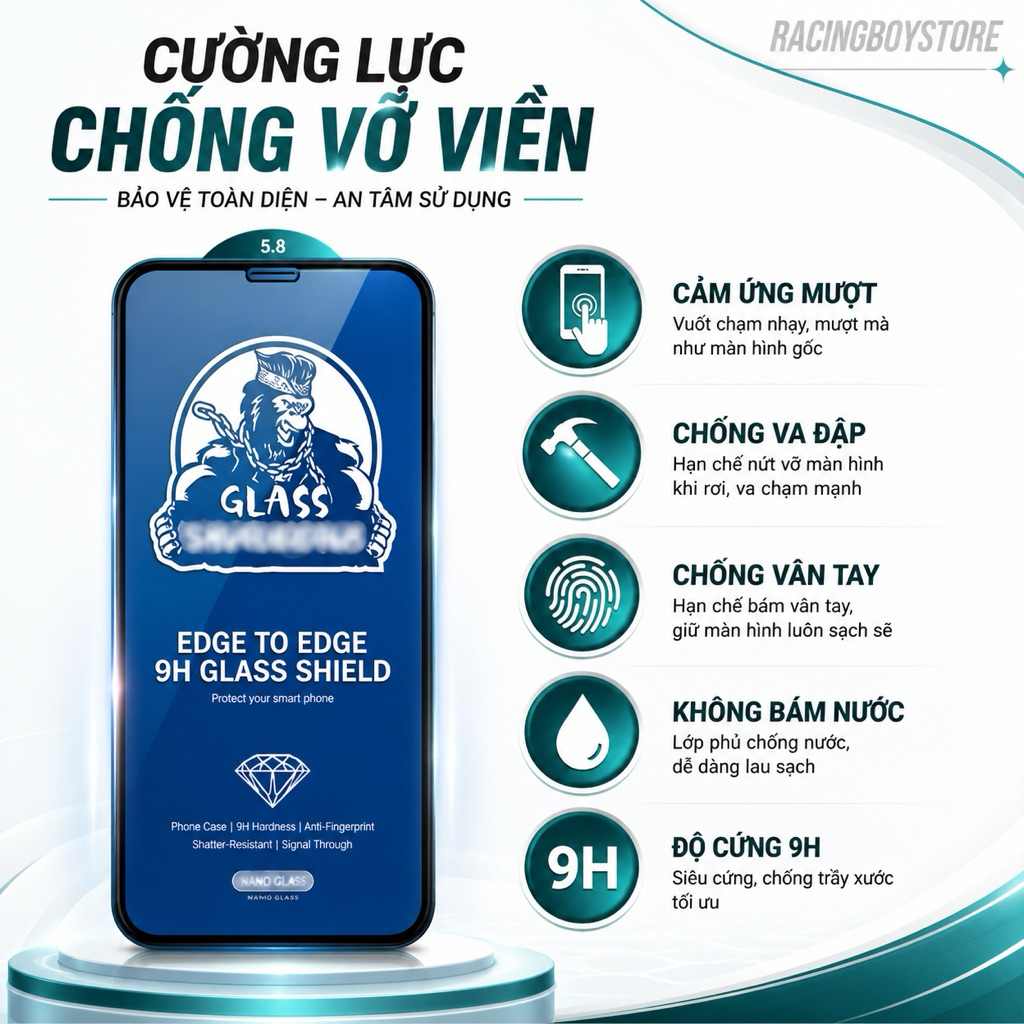 Cường Lực IP 16 Pro Max KiingKong Hộp Sắt Chính Hãng Weekoome: 16 Pro Max >tới> XR