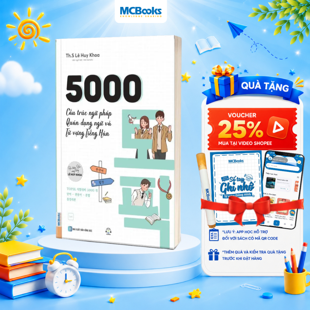 Sách - 5000 cấu trúc – quán dụng ngữ – từ vựng tiếng Hàn