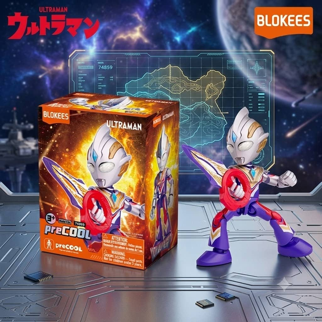 Mô Hình Blokees Ultraman preCOOL-12 Ultraman Trigger Multi Type Plastic Model Kit Chính Hãng