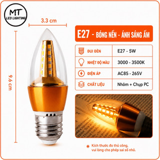 COMBO 2 Bóng đèn Led Bắp Ngô 3 Chế Độ 12w E27 E14