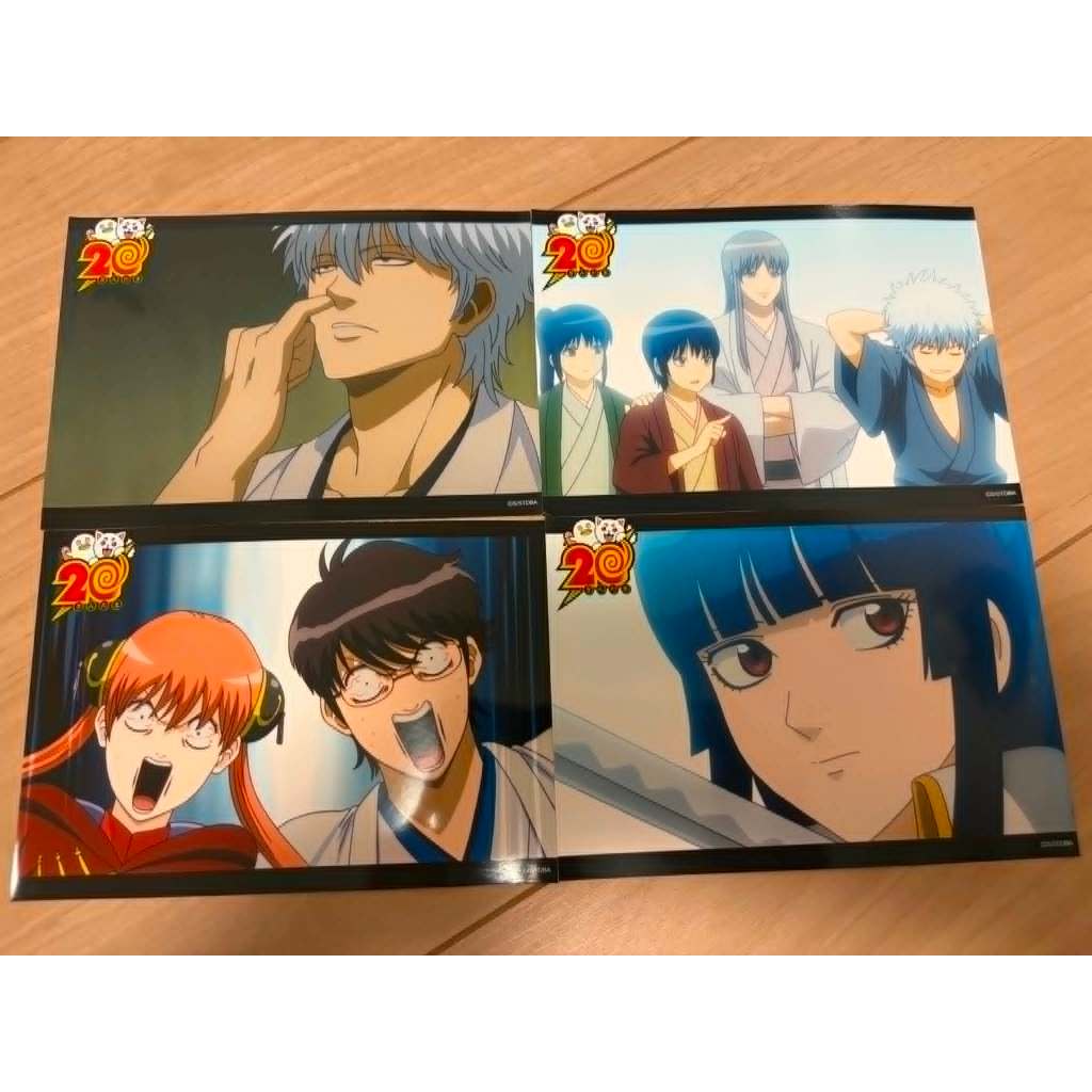 SET 4 POST CARD CHÍNH HÃNG ANIME GINTAMA KỶ NIỆM 20 NĂM