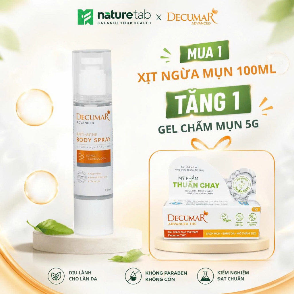 Xịt mụn toàn thân Decumar Advanced 100ml