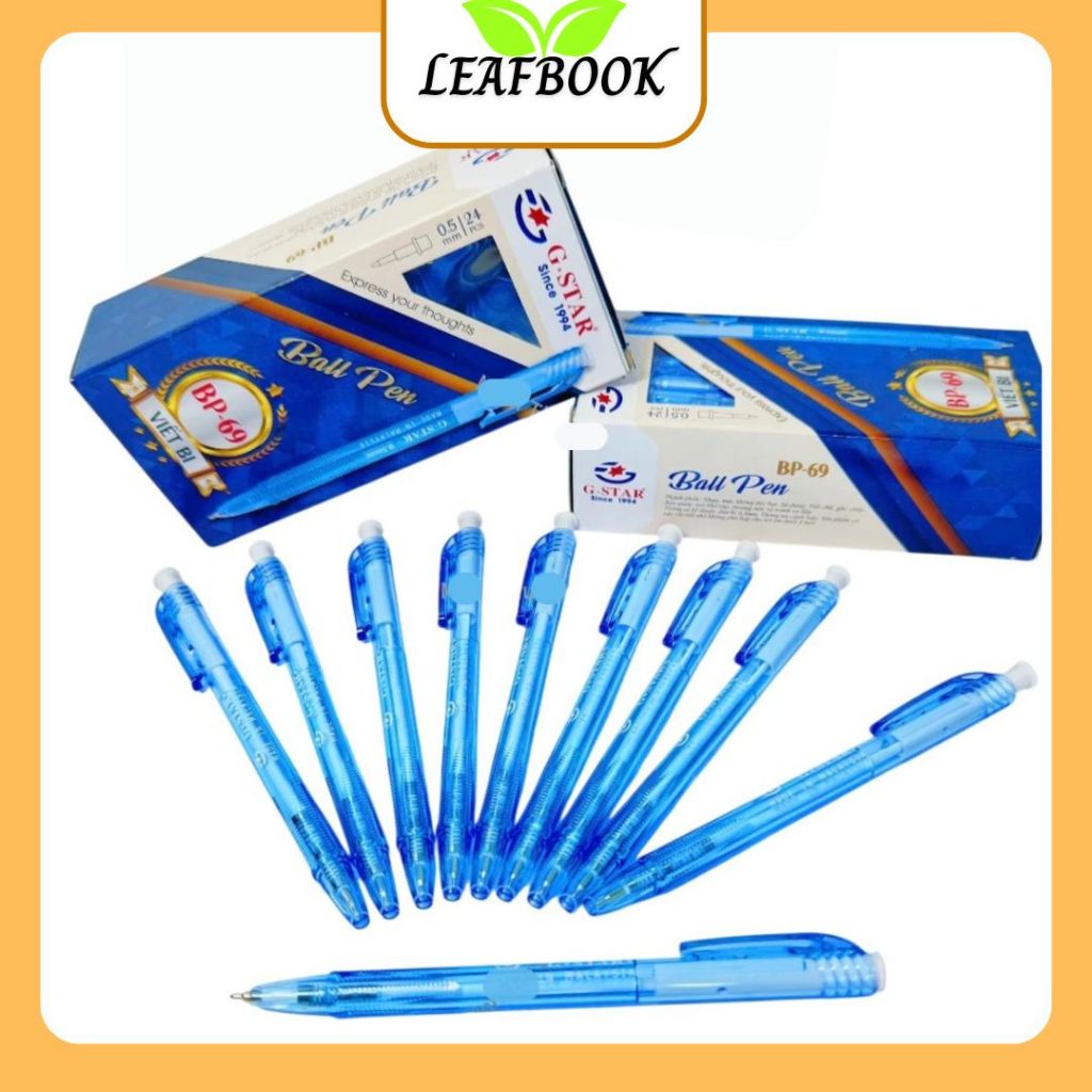 LEAFBOOK Bút Bi 0.5mm G-Star BP69 (Mực Xanh/Đỏ) Sản Xuất Tại Malaysia - NGÒI VIẾT SIÊU ÊM