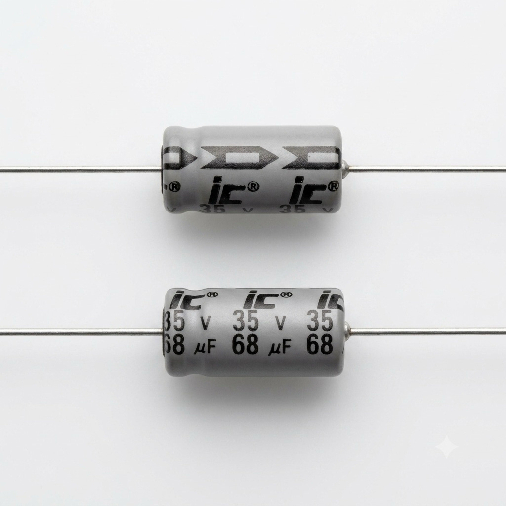 Tụ Điện Illinois Capacitor 68uF 35V Chân Xuyên Phân Cực | Linh Kiện Audio, Tụ Cao Cấp