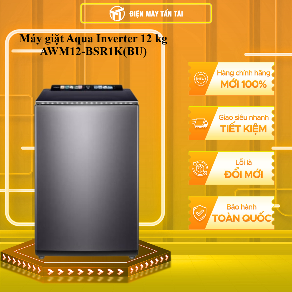 (HCM) - AWM12-BSR1K(BU) - Máy giặt Aqua Inverter 12 kg AWM12-BSR1K(BU)