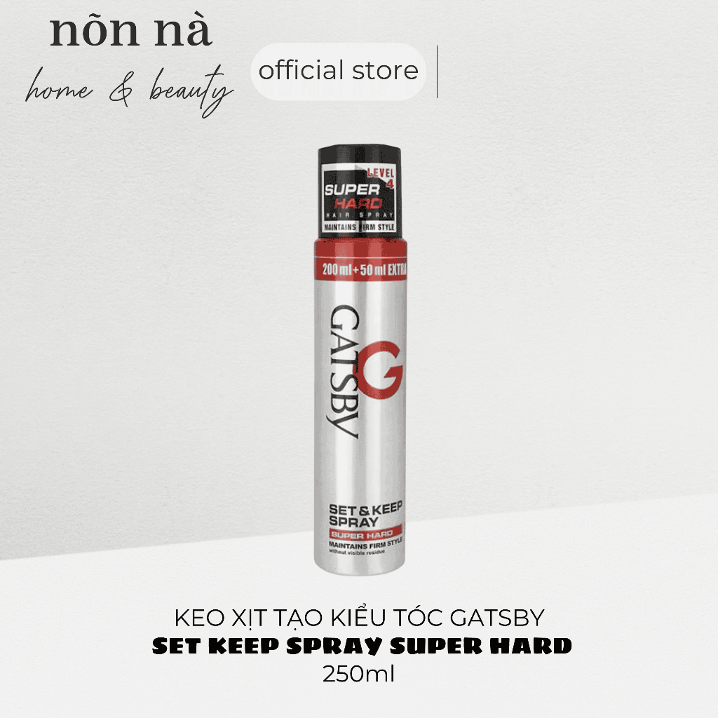 Keo Xịt Tạo Kiểu Tóc Gatsby Set Keep Spray Super Hard 250ML