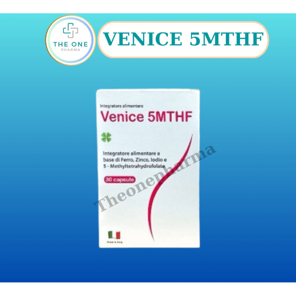 Venice 5-MTHF - Bổ Sung Folate, Ngăn Dị Tật Thai Nhi, Bổ Trứng, Tăng Khả Năng Sinh Sản (Hộp 30 Viên)