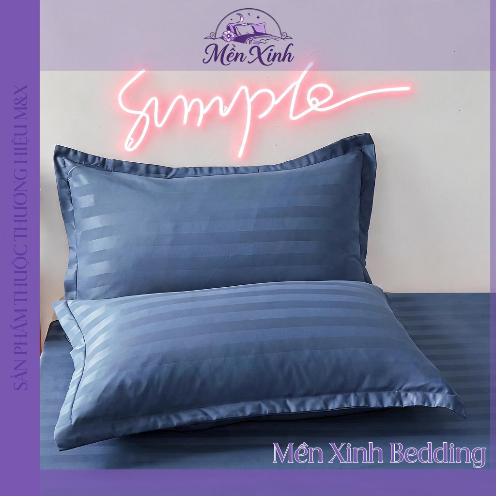 Áo Gối 50x70 Cotton 3F Mềm Mát Bao Gối Cao Cấp Không Khoá Kéo Êm Ái
