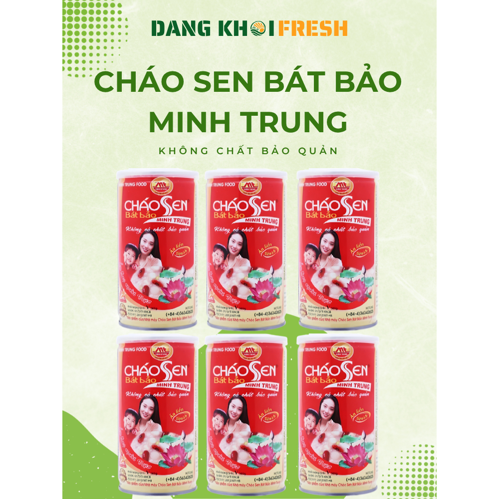COMBO 10 Lon Cháo Sen Bát Bảo Minh Trung 365g Cháo Ăn Liền Không Chất Bảo Quản