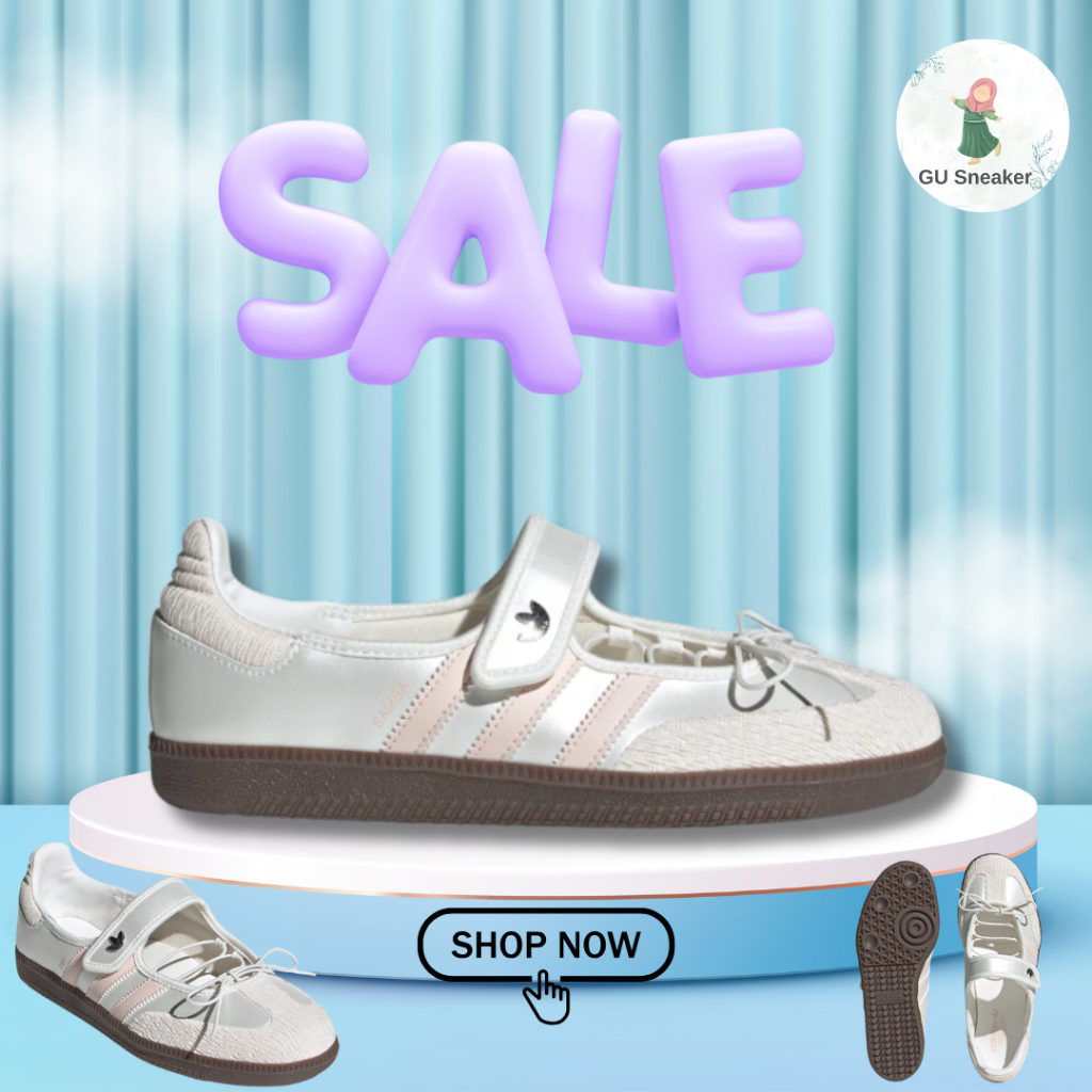 Giày Adidas Samba Jane Ballet Cloud White Pink - Giày Đi Học Đi Chơi Nữ tính Có Nơ