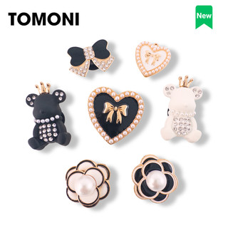 Charm Gắn Dép Tomoni, Sticker Dép DIY Kim Loại Hoạ Tiết Sắc Nét, Sang Trọng - Vhm48