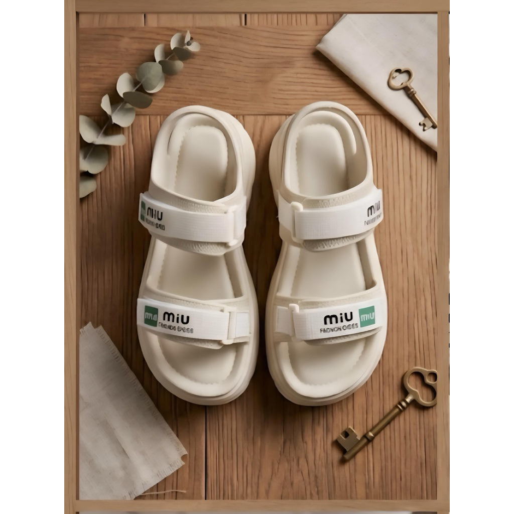 Dép SANDAL nữ đế cao 4cm Xăng Đan quai dán đế nhẹ êm chân