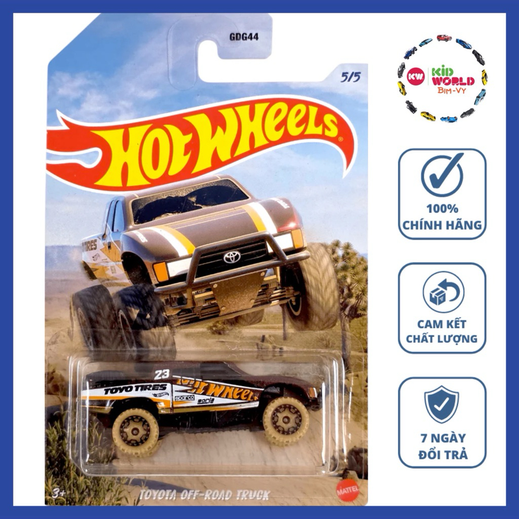 Xe mô hình Hot Wheels Bán tải Baja Rally 4x4 Series Toyota Off-Road Truck HLK23.