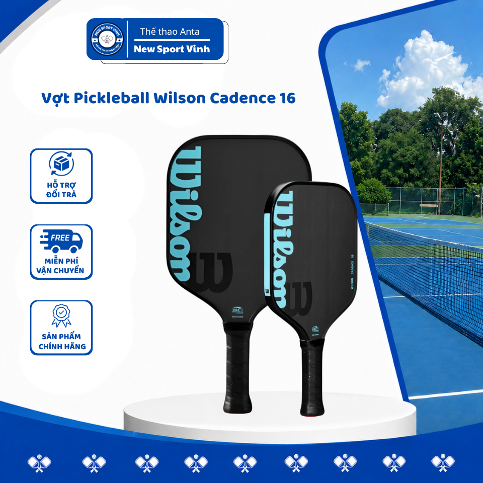 Vợt pickleball Wilson Cadence 16 thân rộng phù hợp với nhiều lối chơi