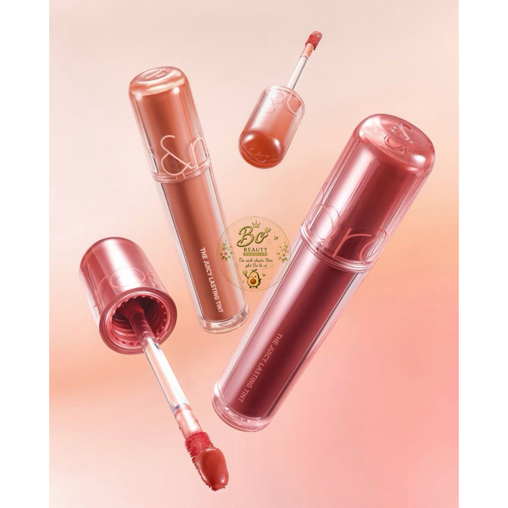 Son Tint Bóng Romand Juicy Lasting Tint #08 Pink Pumpkin Màu Cam Hồng Đất Tôn Da Căng Mọng