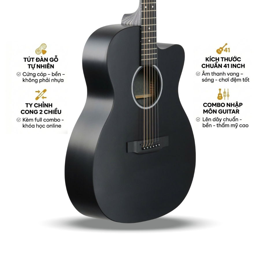 Đàn Guitar Acoustic Chính Hãng ST.Real Mã ST-X1 Có Ty Chỉnh Cần