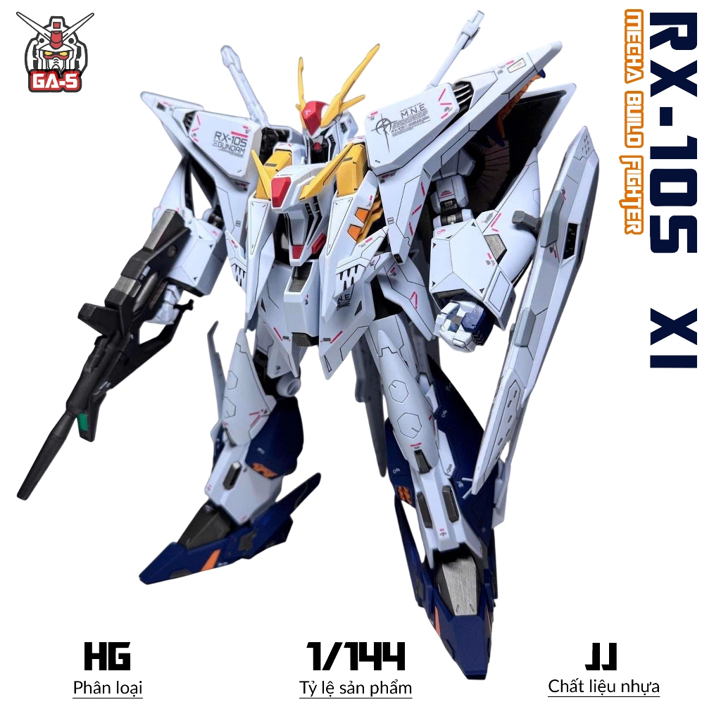 Mô hình HG XI RX-105,1/144 Mecha, Đồ chơi lắp ráp nhựa