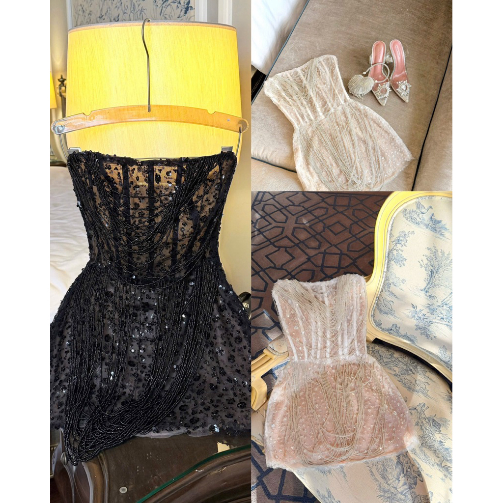 Đầm Sequin Cúp Ngực Đính Dây Ngọc Tua Rua 𝐃𝟐𝐓 𝐒𝐓𝐎𝐑𝐄