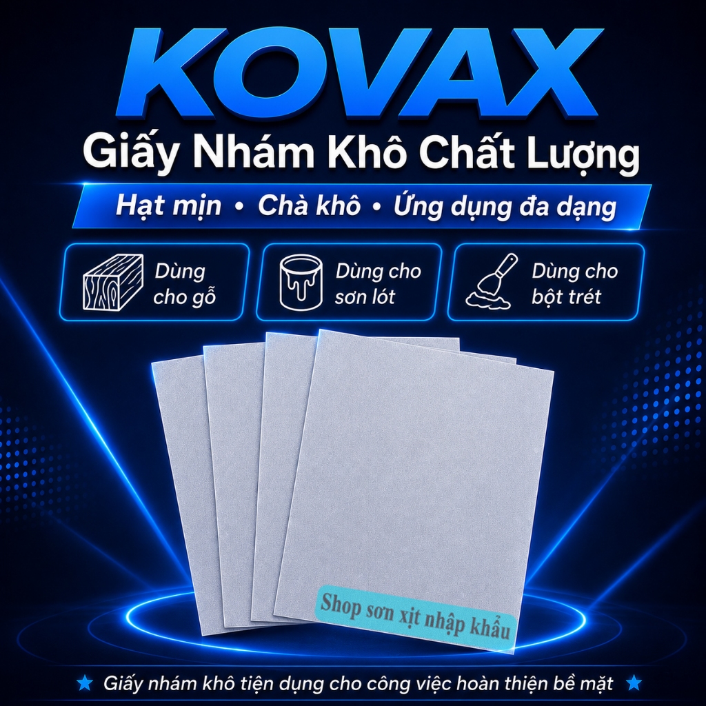 Giấy nhám gỗ Kovax - Giấy nhám mịn