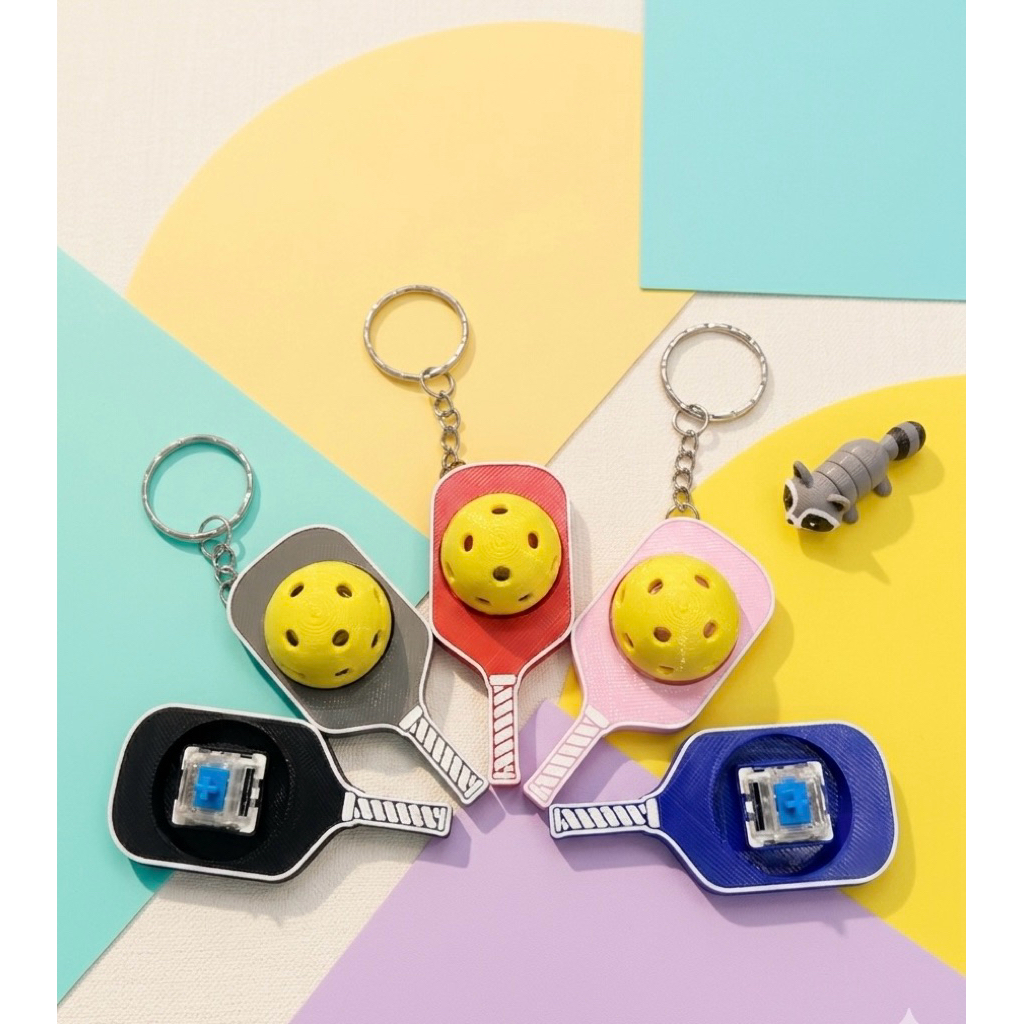 Móc khoá Pickleball Clicky ( Pickleball keychain clicky )