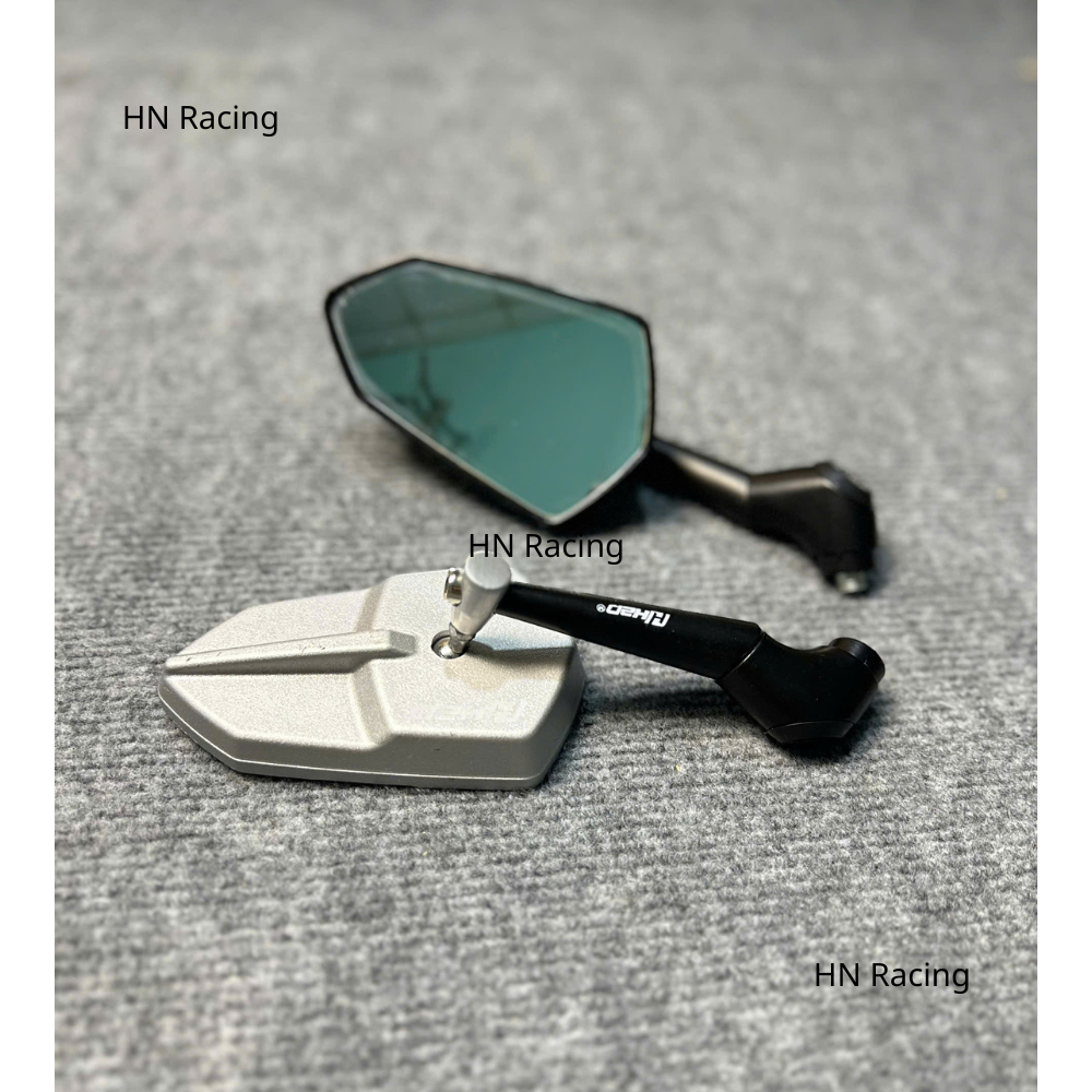 Gương Chiếu Hậu Xe Máy H2D 6 Cạnh Nhựa Ren Thuận 10li Tặng Ốc