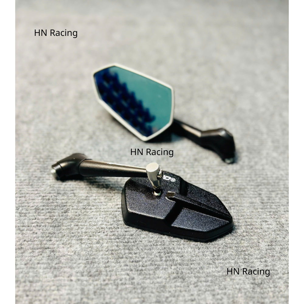 Gương Xe Máy H2D 6 Cạnh Nhựa Ren Thuận 10li Tặng Ốc
