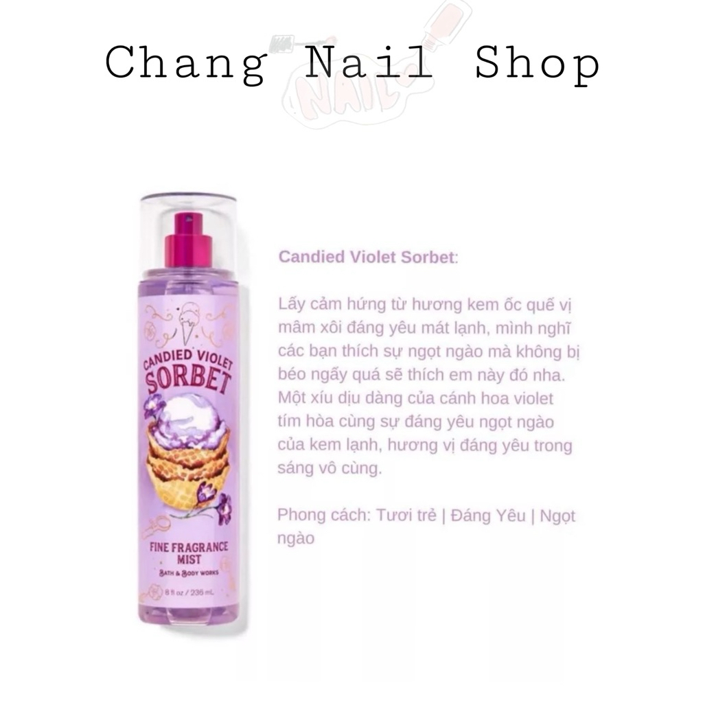 🍒 Chang Nail Shop 🍒 CANDIED VIOLET SORBET – Bath & Body Works 236mL