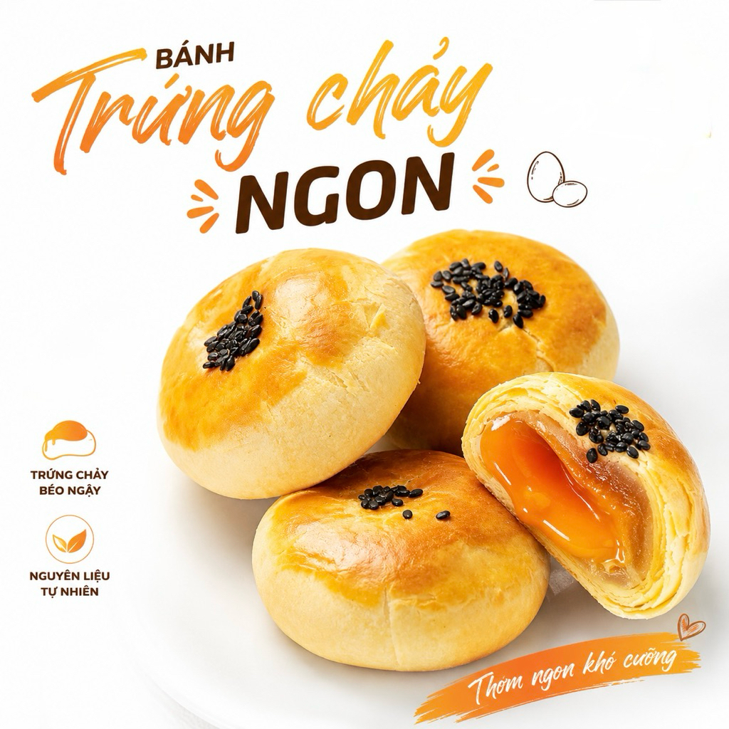 10 CHIẾC BÁNH TRỮNG CHẢY NGÀN LỚP ĐÀI LOAN THƠM NGON