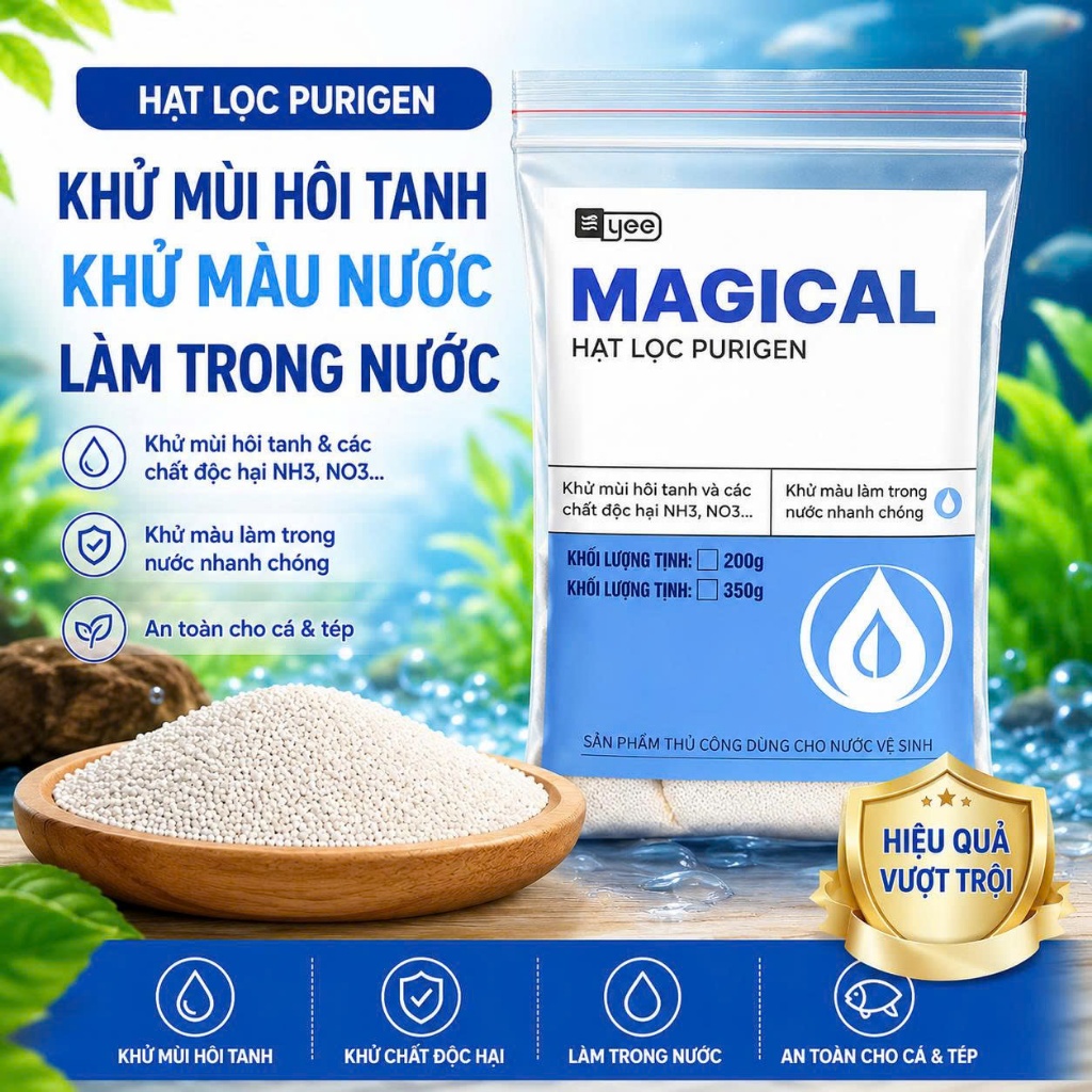 Hạt Lọc Purigen - Vật Liệu Lọc - Xử Lý Nước Vàng Nước Đục - Giúp Làm Trong Nước Và Khử Mùi Nước