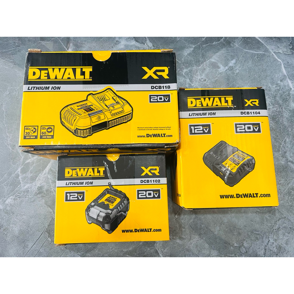 Phụ Kiện Chính Hãng Dewalt 20V - Sạc DCB1102-DCB1104-DCB118