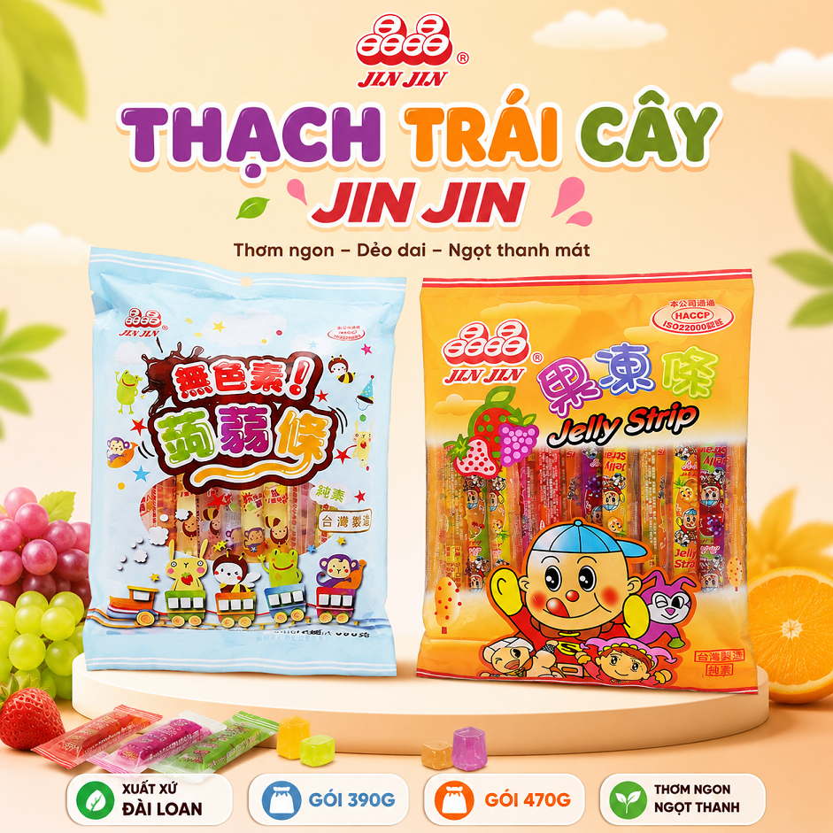 Thạch Que Trái Cây Jin Jin Đài Loan