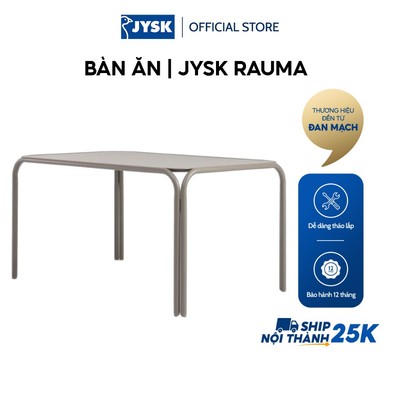 Bàn ăn | JYSK RAUMA | kính/thép | màu cát đậm | R90xD140xC74cm