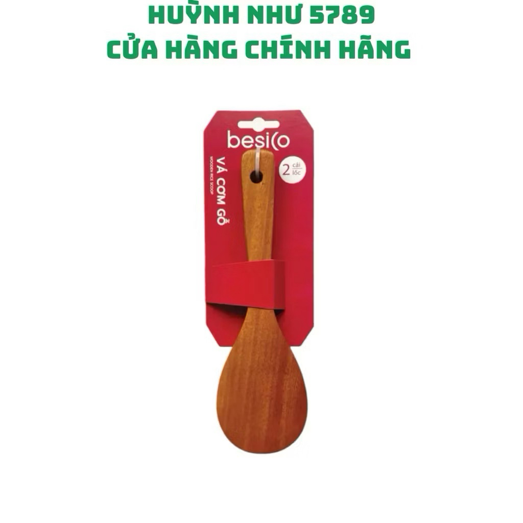 [CHÍNH HÃNG]Lốc 2 cái Vá cơm gỗ Besico 20cm*2