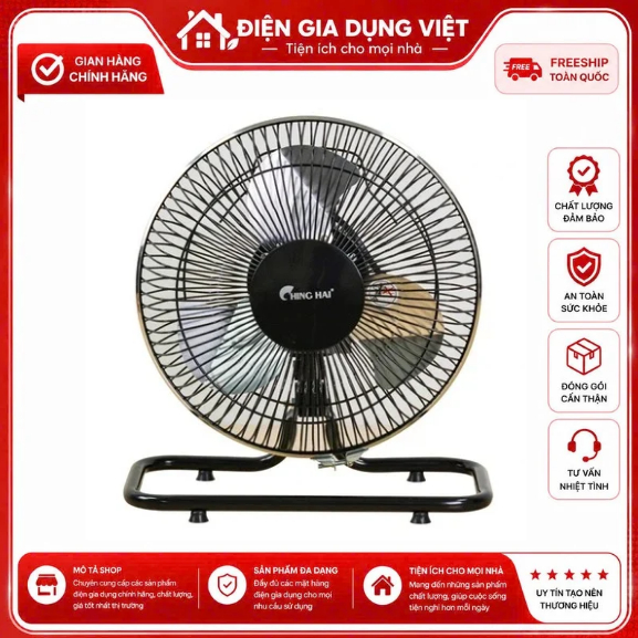 Quạt sàn MINI chân quỳ ChingHai FF910 công suất 38W sải cánh 20cm - HÀNG CHÍNH HÃNG