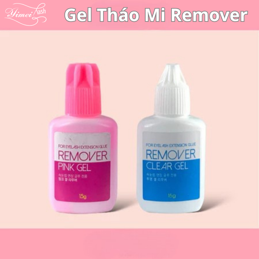 Gel tháo mi siêu nhanh Remover Pink Gel, Remover Clear Gel (màu hồng _ xanh )_chính hãng_15g