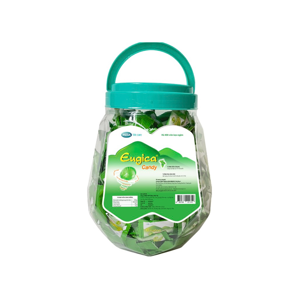 CHÍNH HÃNG, TIẾT KIỆM TÚI 300 VIÊN KẸO EUGICA CANDY EUGICA NGẬM ( HỦ 400viên)