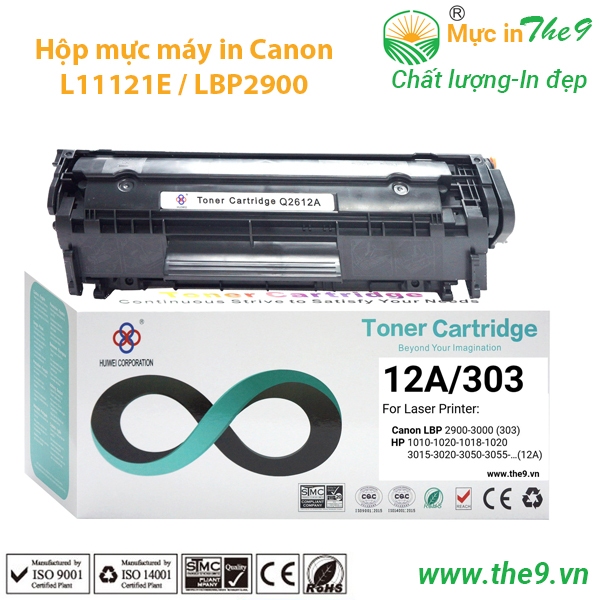 Hộp Mực Máy In Canon L11121E Huiwei Q2612A/ 303 – Hàng Nhập Khẩu Nguyên Hộp, In Đẹp Rõ Nét, Giá Tốt