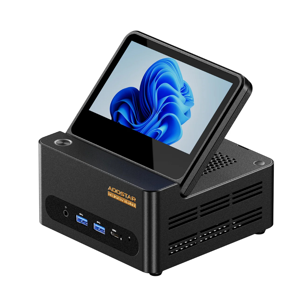 AOOSTAR G-FLIP AMD R7 PRO 8845HS Mini PC màn hình chạm độc đáo bản 32GB SSD 2TB max option