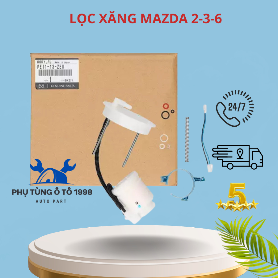 Lọc nhiên liệu, lọc xăng xe Mazda 2 - Mazda 3 - Mazda 6 hàng xịn hãng [ MÃ PE1113ZE0 ]
